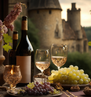  vin blanc et château