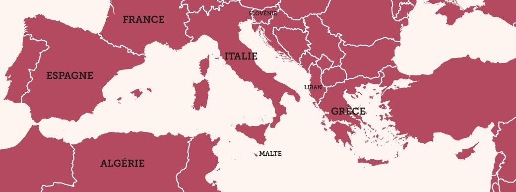 Carte de la Méditerranée