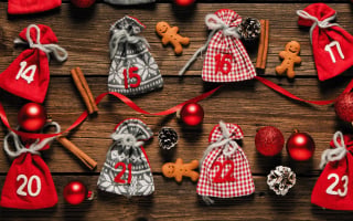 calendrier avent tissu
