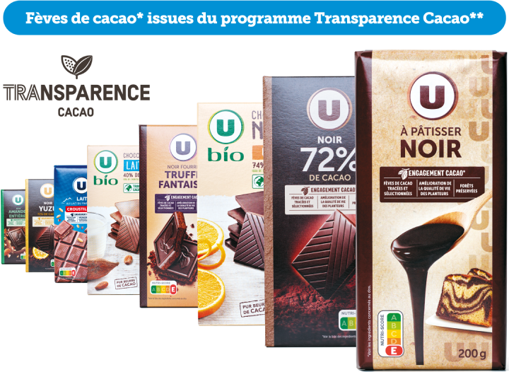 Fèves de cacao issues du programme Transparence Cacao