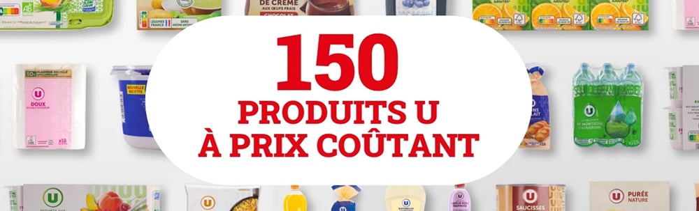 150 produits U à prix coûtant