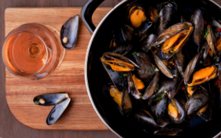 Vins et fruits de mer