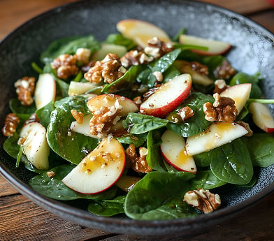 salade pommes et noix