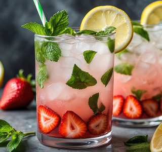 Mojito à la fraise et menthe