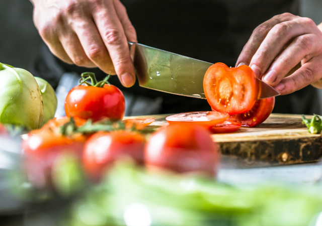 Tomates coupées