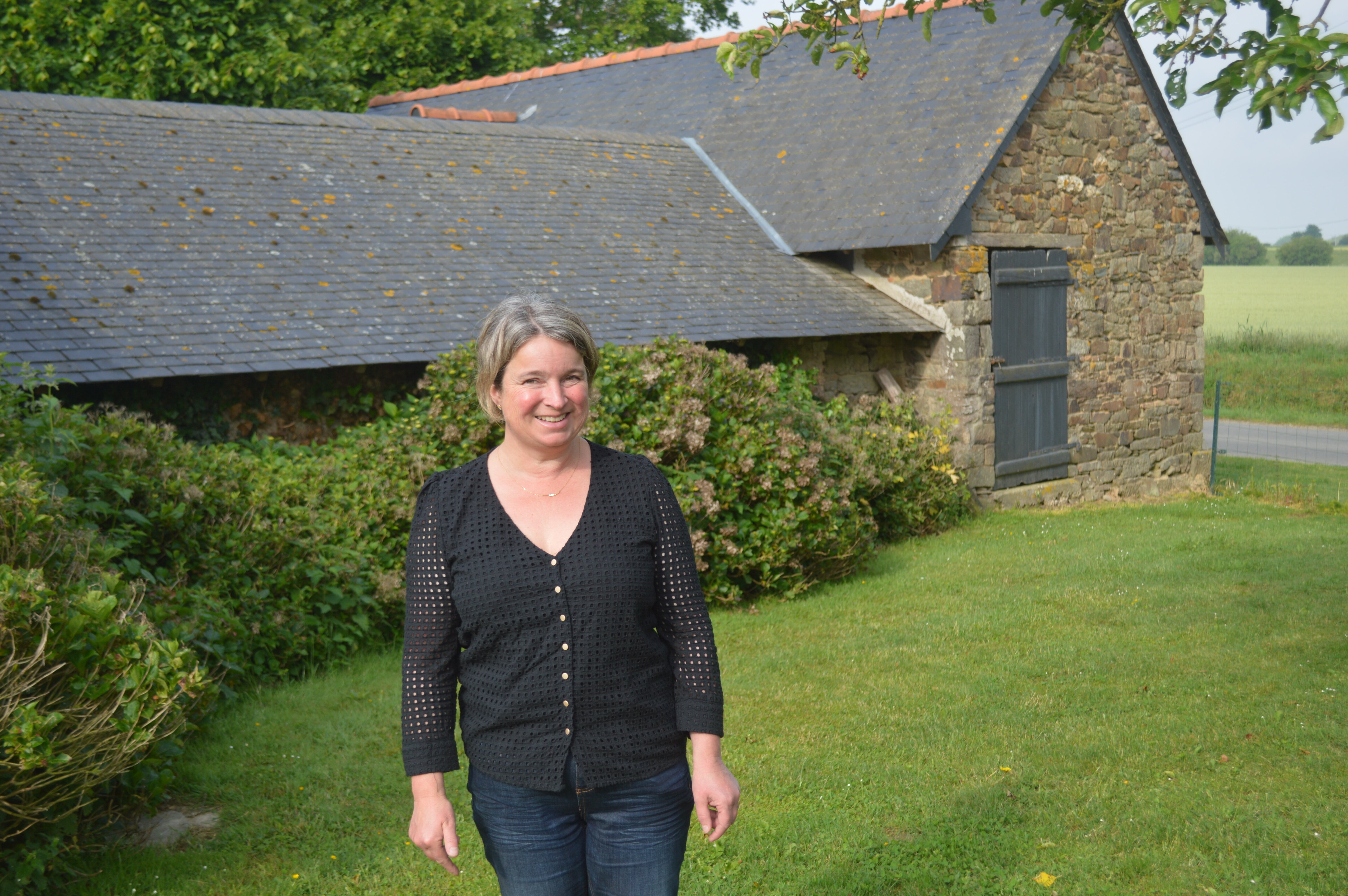Isabelle, &eacute;leveuse de porcs en en Ille-et-Vilaine 