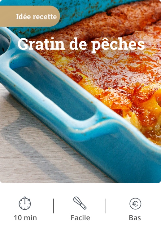 Recette gratin de pêches