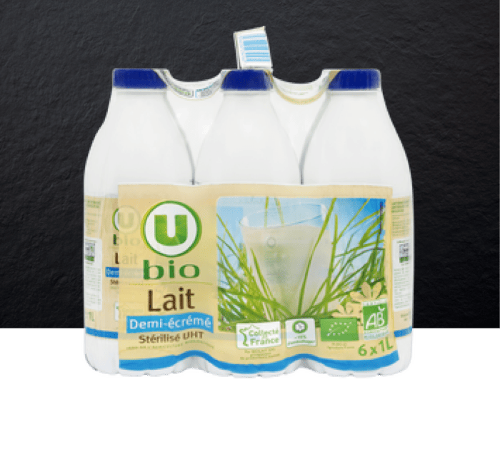 Lait bio 100% Fili&egrave;re U