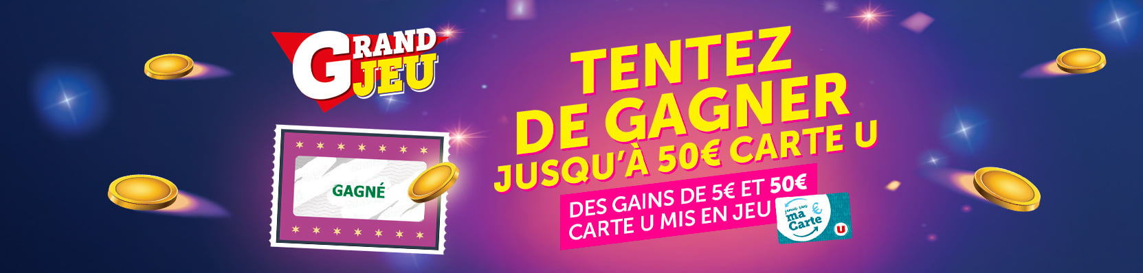 Grand Jeu : tentez de gagner jusqu'&agrave; 50&euro; Carte U