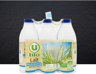 Lait bio 100% Fili&egrave;re U