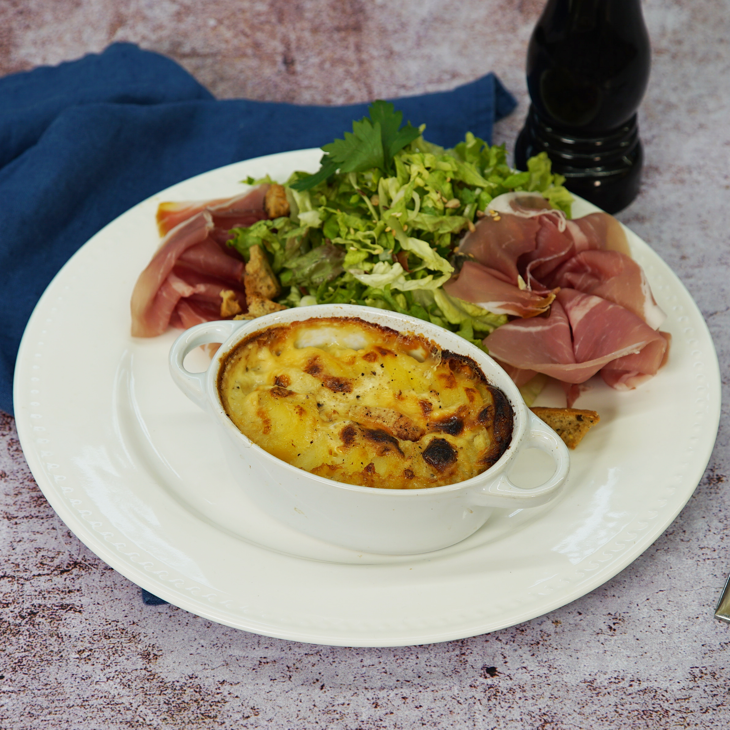 Recette de la cassolette de pommes de terre lorette au Maroilles Recette de la cassolette de pommes de terre lorette au Maroilles