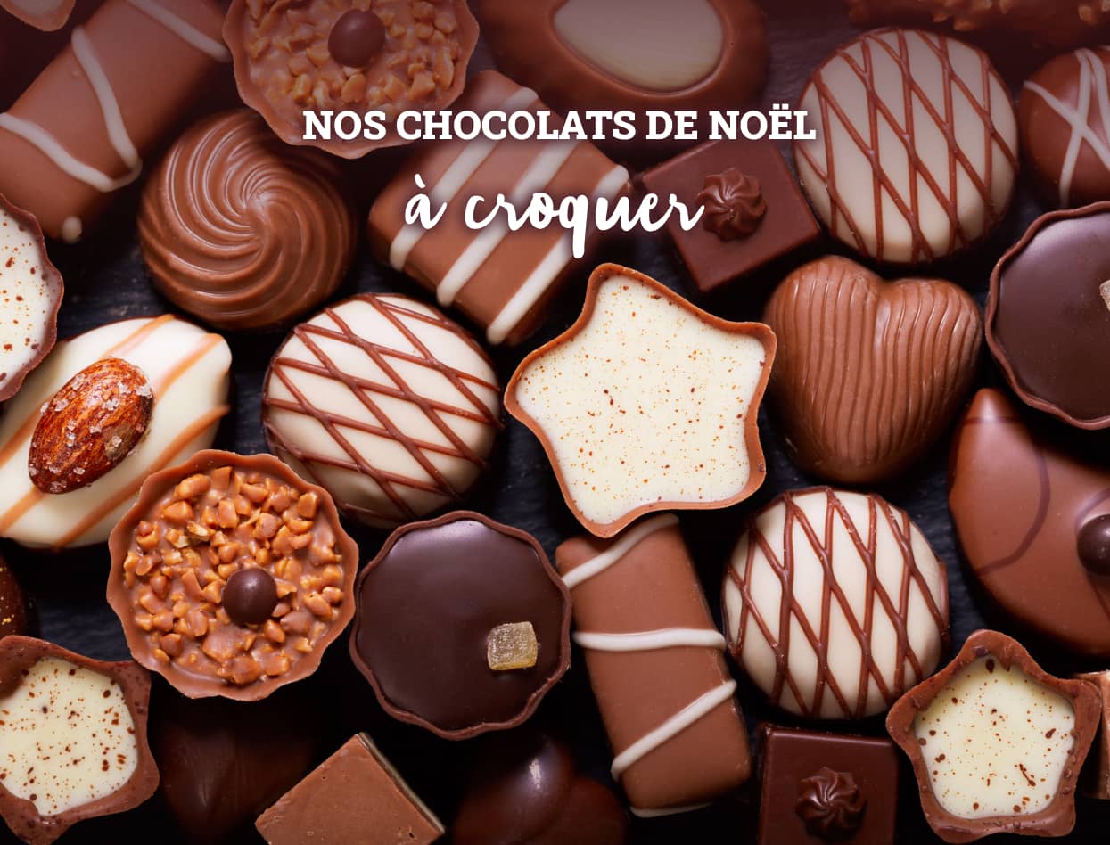 Promo 50% sur le 2ème article sur la gamme de chocolats de noël