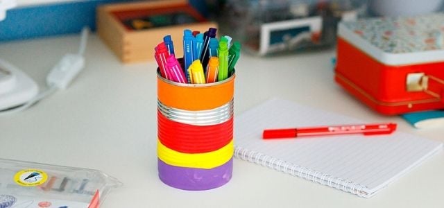 fabriquer son pot de crayon avec des ballons - DIY