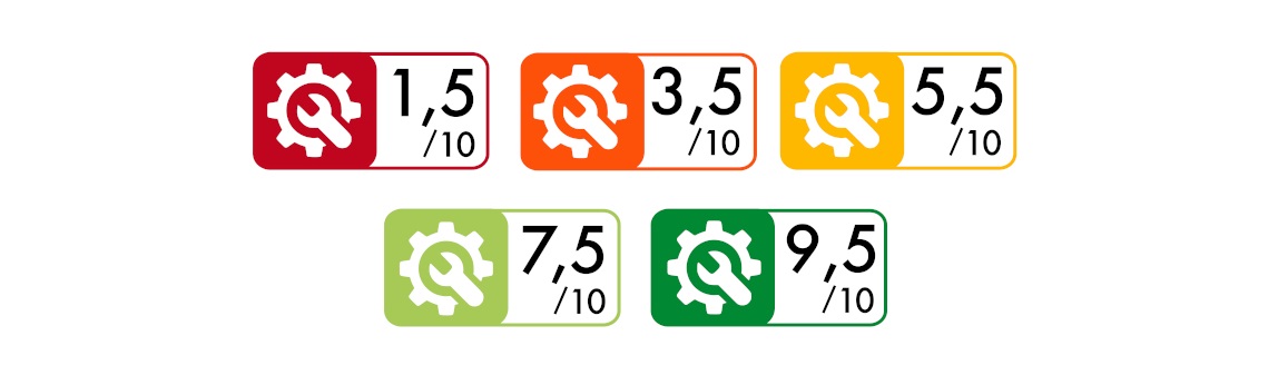Pictogrammes indice r&eacute;parabilit&eacute;