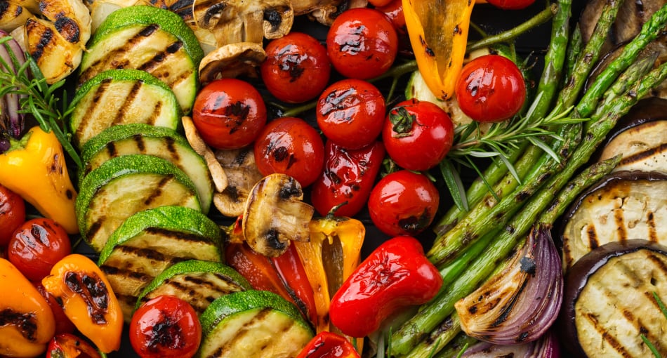 Recette plancha mix légumes